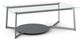 Amisco Customizable Malloy Clear Glass Coffee Table with Metal Base-0