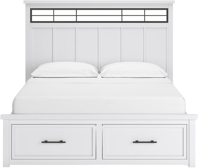 Benchcraft® Ashbryn White King Storage Panel Bed-1