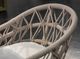 Sunset West Dana Natural Linen Aluminum/Olefin Rope Outdoor Dining Arm Chair with Linen Canvas Cushion-1