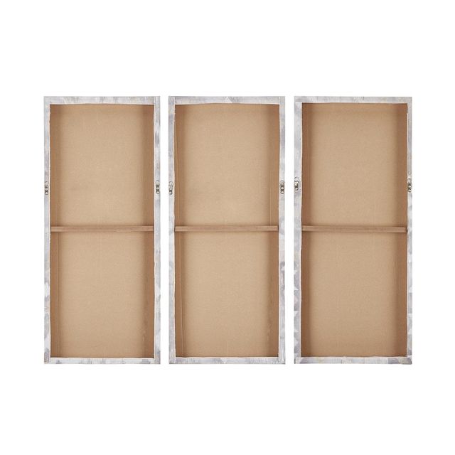 Olliix by Madison Park Watercolor Ikat Taupe 3 Pieces Taupe Gallery Art Set-3