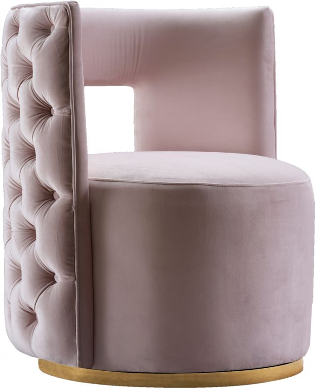 Meridian Furniture Theo Pink Velvet Swivel Chair-0