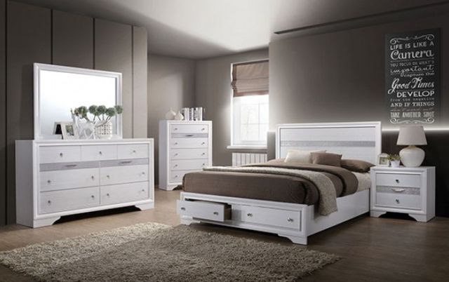Furniture of America® Chrissy White Nightstand-1