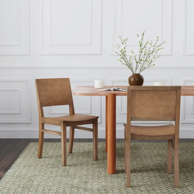 Linon Kentucky 2-Piece Natural Dining Chair Set-1