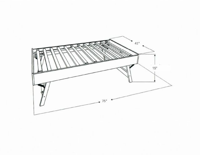 Kodiak Furniture Boho 41" Rustic Walnut Twin Daybed with Mattress-3