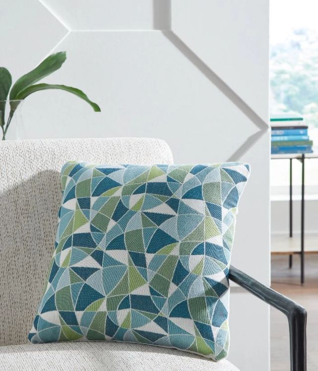 Signature Design by Ashley® Seanow 4-Piece Green/Turquoise/White Throw Pillow Set-3