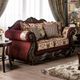 Furniture of America® Matteo Brown/Burgundy Loveseat-0