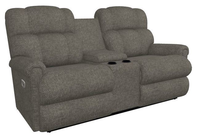 La-Z-Boy® Pinnacle Graphite Power Wall Reclining Loveseat with Console, Headrest, and Lumbar-0