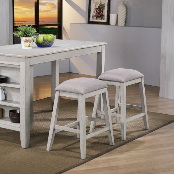 Winners Only® Ridgewood Gray/Oat H Bar Stool-1