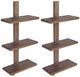 A & B Home 2-Piece Brown Hanging Shelves Set-0