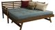 Kodiak Furniture Boho Linen Aqua/Rustic Walnut Twin Daybed with Mattress-0