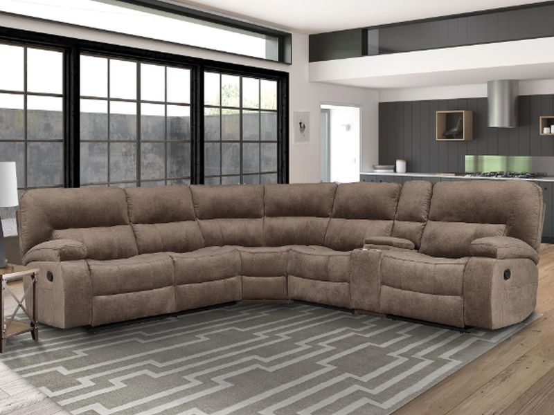 Parker House® Chapman 6-Piece Kona Sectional Sofa Set