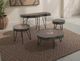 International Furniture Direct Parota Epoxy Stained Brown Sofa Table with Black Base-1