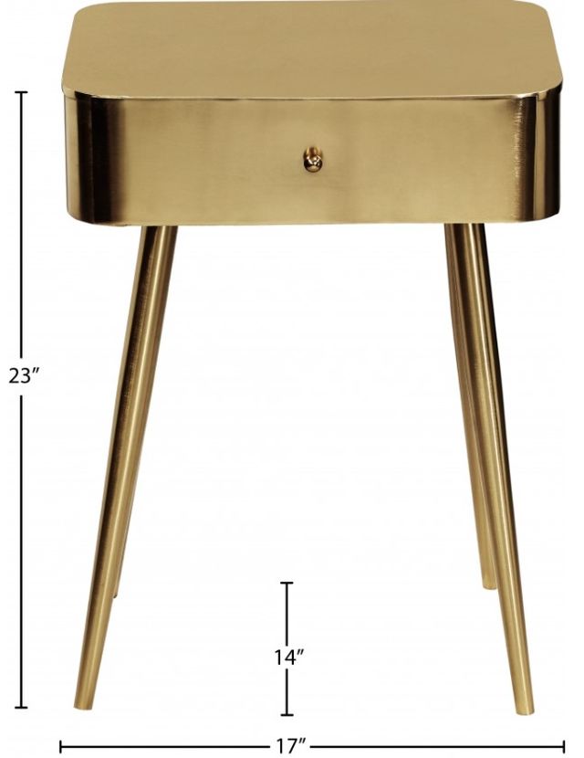 Meridian Furniture Rylan Gold Nightstand-2