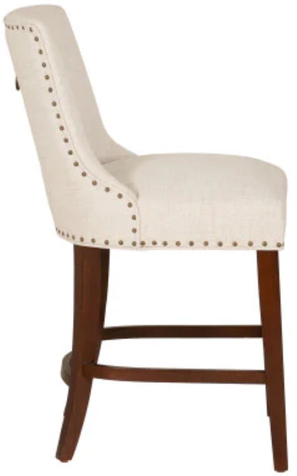 Powell® Auden Beige/Natural Espresso Counter Stool-4