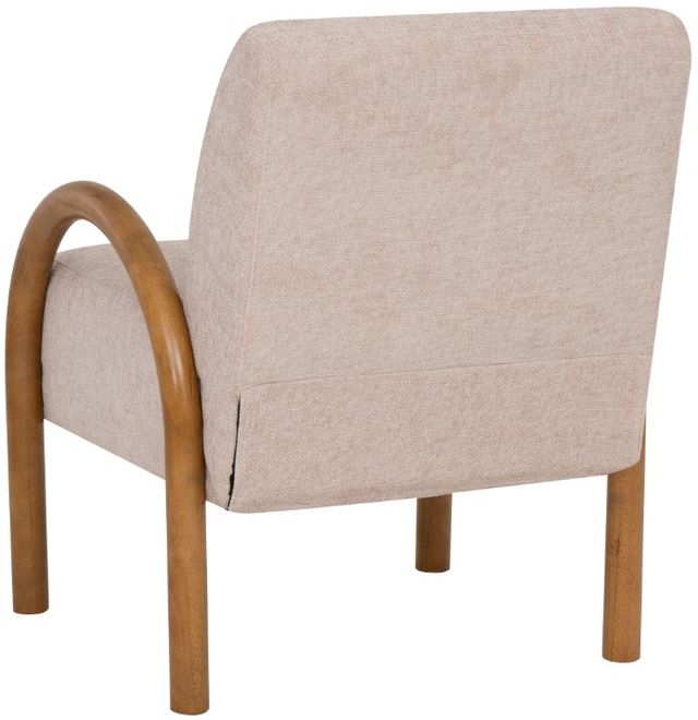 Linon Jillian Tan/Walnut Upholstered Chair-4