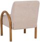 Linon Jillian Tan/Walnut Upholstered Chair-4