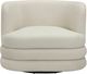 TOV Furniture Astor Cream Faux Mohair Swivel Hotel Lounge Chair-3