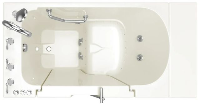 American Standard Gelcoat Linen 30” x 52” x 40" Walk-in Tub with Combination Air Spa and Whirlpool Systems - Left-Hand Drain with Faucet-1
