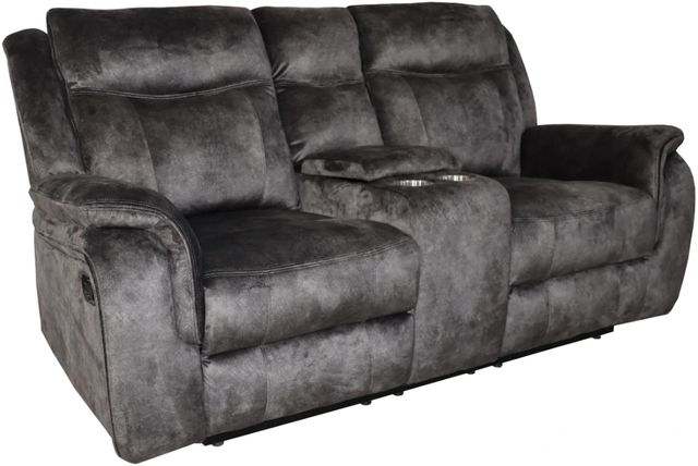 New Classic® Home Furnishings Park City Slate Loveseat with Dual Recliner-0