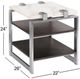 Magnussen Home® Paradox Pearl White Rectangular End Table with Platinum Frame -1