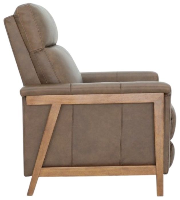 BarcaLounger® Lewiston Oasis Walnut Leather Manual Recliner-4