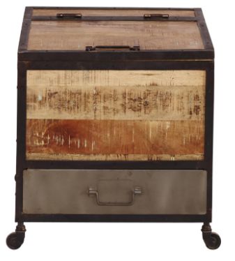 Jaipur Furniture New Monk Rustic Sawan Iron Bar Box Table-1