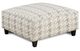 Fusion Furniture Basic Wool Beige/Gray Cocktail Ottoman-0