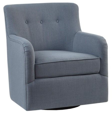 Olliix by Madison Park Adele Blue Swivel Chair-0