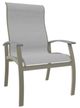 Telescope Casual Belle Isle Abalone/Storm Aluminum/Fabric Outdoor Sling Supreme Arm Chair with Cape Gray Rustic Polymer Arm Accent-0