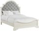 Elements International Eastwood Youth White Full Upholstered Panel Bed -0