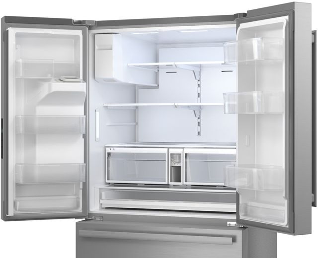 Sharp® 36" Fingerprint-Resistant Stainless Steel French Door Refrigerator with Water Dispenser-3