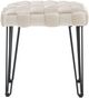 Powell® Neva Beige Square Ottoman Stool-1