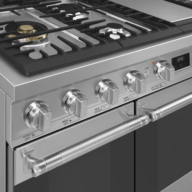 Smeg 48" Stainless Steel Pro Style Slide In Dual Fuel Range-4