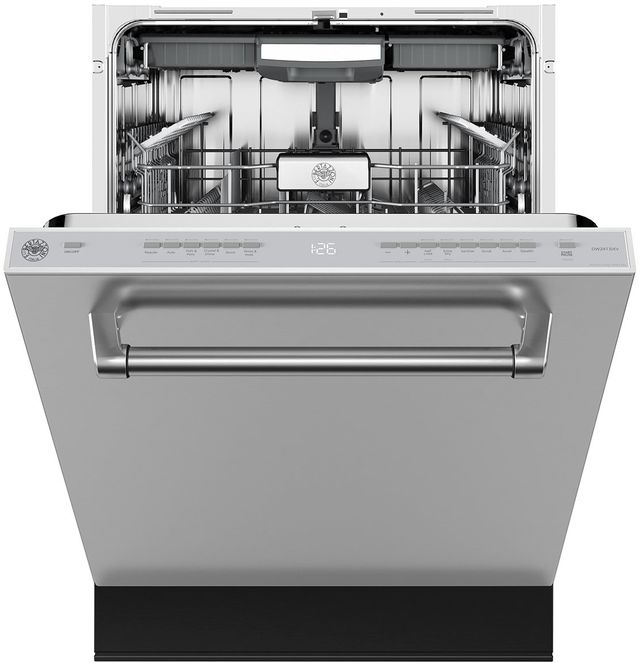 Bertazzoni 24" Fingerprint Resistant Stainless Steel Top Control Built In Dishwasher-1