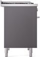 Ilve® Professional Plus II 40" Graphite Matte Pro Style Dual Fuel Range-3