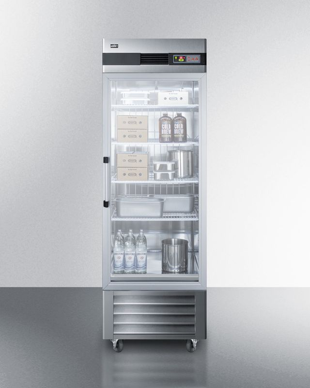 Summit® Commercial 28 in. 23.0 Cu. Ft. Stainless Steel Frame Reach-In Refrigerator-2