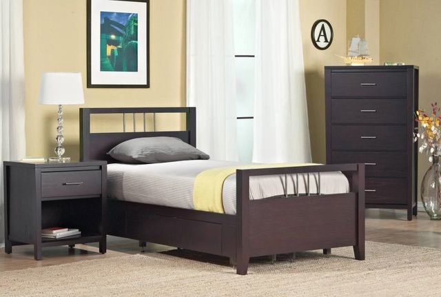 Modus Furniture Nevis Espresso Twin Platform Storage Bed-1
