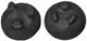 A & B Home 2-Piece Black Footed Bowl Set-3