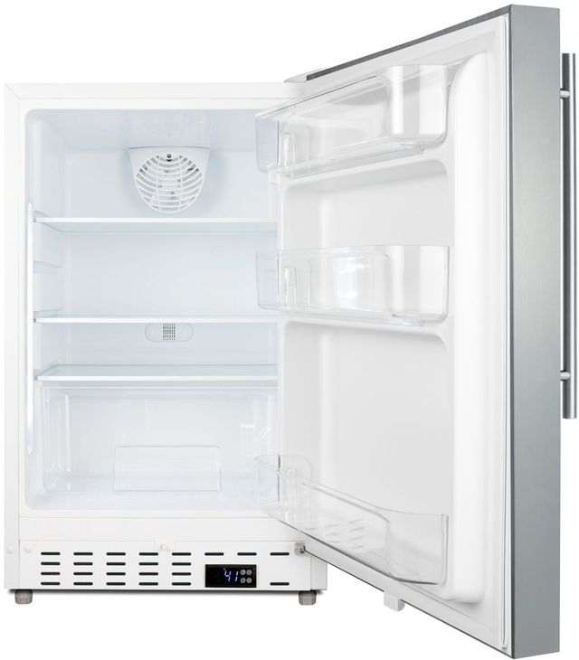 Summit® 3.5 Cu. Ft. Stainless Steel Under The Counter Refrigerator-1
