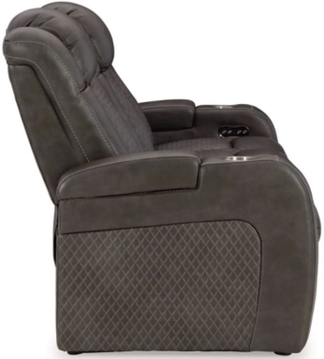 Signature Design by Ashley® Fyne-Dyme Shadow Power Reclining Sofa-4