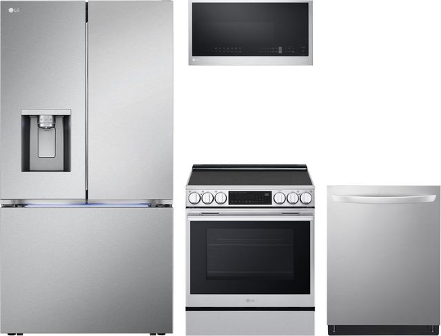 LG 4 Piece PrintProof™ Stainless Steel Electric Kitchen Package-0