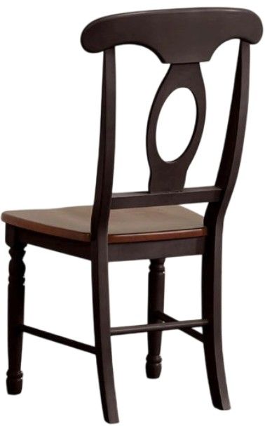 A-America® British Isles Antique Oak/Black Napoleon Dining Side Chair-2