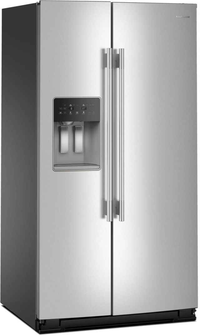 KitchenAid® 36" 28.7 Cu. Ft. PrintShield® Stainless Steel Side-by-Side Refrigerator with Exterior Ice and Water Dispenser-2
