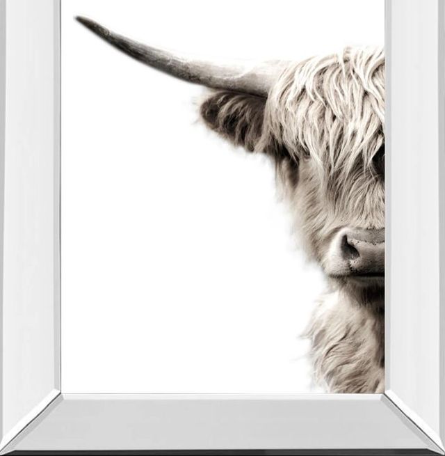 Classy Art Highland Cattle by Danita Delimont Mirror Framed Wall Art-1