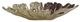 A & B Home Percy Brown/Gold Small Aluminum Leaf Platter Tray-1