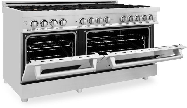 ZLINE 60" Stainless Steel Pro Style Dual Fuel Range-3
