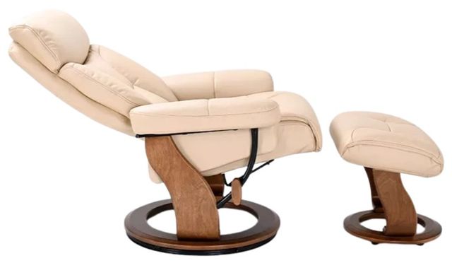 BenchMaster Trend Line Emmie Khaki Manual Recliner with Ottoman Set-3