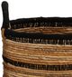 Dovetail Furniture Wichita 3-Piece Black/Natural Basket Set-1