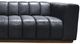 Harp & Finial® Antonio Black Anthracite Leather Sofa-1