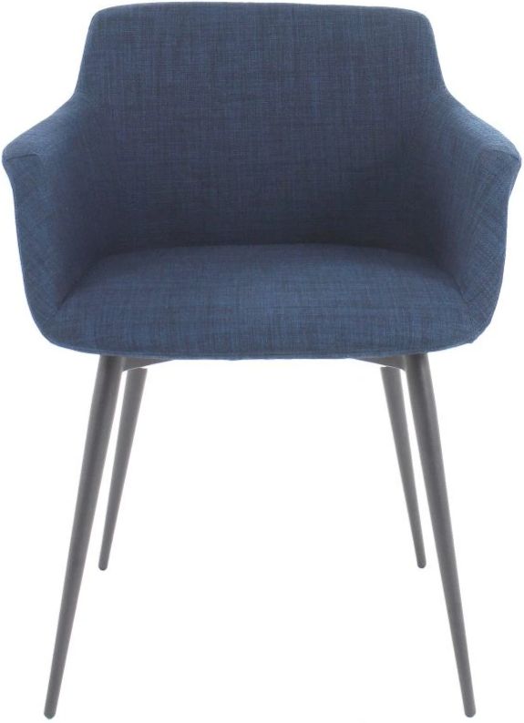 Moe's Home Collection Ronda 2-Piece Blue Dining Arm Chair Set-1